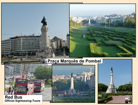 Lissabon. Praca Marques de Pombal