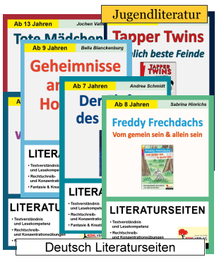 Deutsch Literaturseiten- Kopiervorlagen zu Jugendliteratur