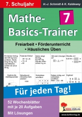 Mathe Kopiervorlagen mit L&ouml;sungen - Mathe Basics Trainer, 7. Schuljahr