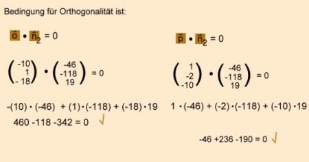 Analytische Geometrie und lineare Algebra- Normalenvektor