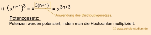 Potenzgesetze anwenden. Rechnen mit Potenzen