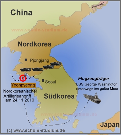 Nordkorea-Südkorea-Konflikt: Angriff auf die Insel Yeonpyeng