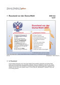 Russland vor der Dumawahl 2007 Schaubilder, Diagramme, Tabellen und Illustrationen zu Wirtschaft und Politik