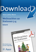 Weihnachten an Stationen 3-4 Lehrer Arbeitsblätter Adventszeit / Weihnachten