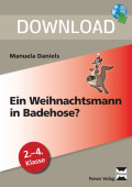Ein Weihnachtsmann in Badehose Lehrer Arbeitsblätter Adventszeit / Weihnachten