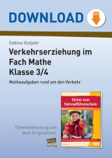 Verkehrserziehung im Fach Mathe - Klasse 3/4. Arbeitsblätter zum Sofort Download
