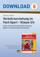 Verkehrserziehung im Fach Sport - Klasse 3/4. Arbeitsblätter zum Sofort Download