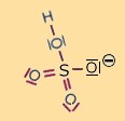 Lewisschreibweise von Hydrogensulfat