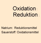 Redoxreaktion: Verbrennung von Natrium an der Luft