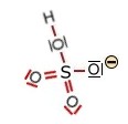 Lewisschreibweise von Hydrogensulfat