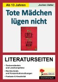 Tote Mädchen lügen nicht Deutsch Arbeitsblätter mit Lösungen