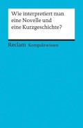 Lernhilfen Deutsch: Wie interpretiert man eine Novelle und eine Kurzgeschichte