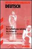 Interpretationshilfe: Der aufhaltsame Aufstieg des Arturo  Ui