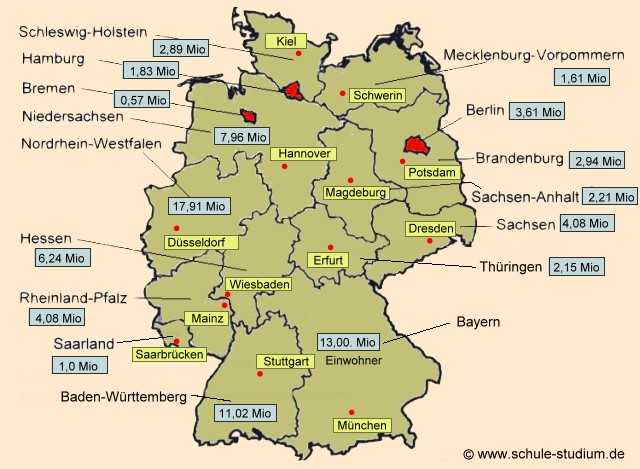 Bundesrepublik Deutschland Erdkunde Unterrichtsmaterial Die Bundeslander Im Uberblick