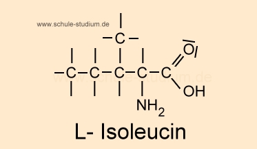 Essentielle Aminosäure - Strukturformel L-Isoleucin Ile 