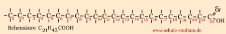Gesättigte Fettsaeuren: Behensäure C21H43COOH