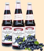 Heidelbeer Direktsaft 100%, reich an Antioxidantien