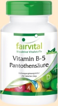 B 5 Pantothensäure Fairvital - Nahrungsergänzungsmittel