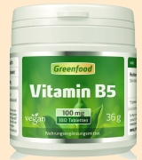 Vitamin B5 Pantothensäure Greenfood - Nahrungsergänzungsmittel