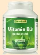 Vitamin B3 Niacin flushfree Greenfood - Nahrungsergänzungsmittel