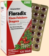 Floradix Eisen-Folsäure Dragees Salus Nahrungsergänzung