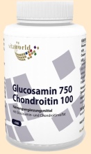 Glucosamin 750, Chondroitin 100 Vitaworld - Nahrungsergänzungsmittel Gelenke