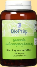 Bio Cayenne Pfeffer zur Stoffwechselanregung - Nahrungsergänzungsmittel