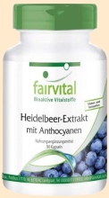 Heidelbeer Extrakt mit Anthocyanen Fairvital - Nahrungsergänzungsmittel