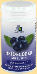 Heidelbeer mit Lutein Nahrungsergänzungsmittel