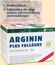 Arginin Plus Folsäure bei Bluthochdruck unterstützt die Herz-/Keislauffunktion - Nahrungsergänzungsmittel