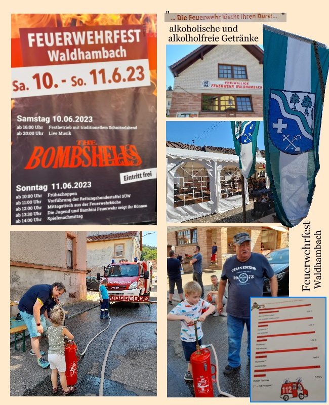 Feuerwehrfest in Waldhambach 10.- 11. Juni 2023