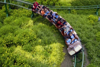 Achterbahn im Freizeitpark Lochmühle