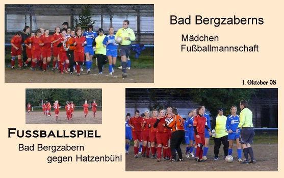 Mädchen Fußballmannschaft Bad Bergzabern gegen Hatzenbühl