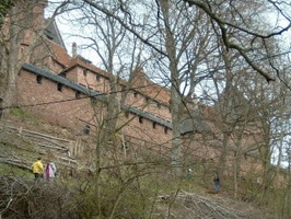 Hochkönigsburg: Blick auf die Burg von der Zugangsstraße aus