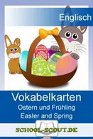 Vokabelkarten Ostern und Frühling / easter and spring. Grundschule