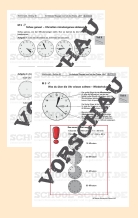 Uhrzeiten lesen - Mathe Arbeitsblätter zum downloaden