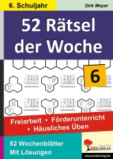 Mathe Kopiervorlagen mit Lösungen - Mathe Rtsel der Woche 6. Klasse