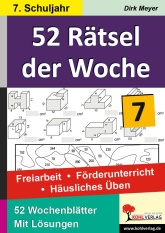 Mathe Kopiervorlagen mit Lösungen - Mathe Rtsel der Woche 7. Klasse