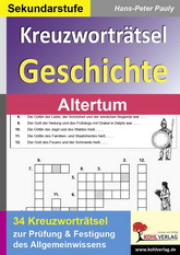 Geschichte Kopiervorlagen. Kreuzworträtsel Geschichte Altertum