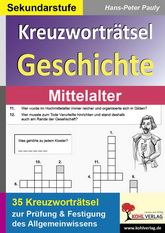 Geschichte Kopiervorlagen. Kreuzworträtsel Geschichte Altertum