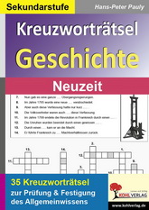 Geschichte Kopiervorlagen. Kreuzworträtsel Geschichte Neuzeit