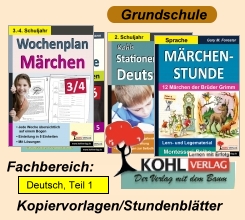 Kopiervorlagen und Stundenblätter für Grundschule und Orientierungsstufe vom Kohlverlag