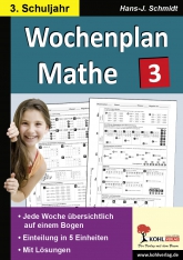 Mathe Kopiervorlagen mit Lösungen - Mathe Wochenplan, 5. Schuljahr