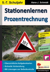 Mathe Kopiervorlagen mit Lösungen - Mathe Stationenlernen, Prozentrechnung