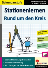 Mathe Kopiervorlagen mit Lösungen - Stationenlernen Rund um den Kreis