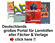 Deutschlands großes Portal für Lernhilfen aller Fächer und Verlage: Deutsch, Englisch, Mathe, Chemie, Biologie, Französisch, Latein etc.
