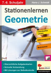Mathe Kopiervorlagen mit Lösungen - Mathe Stationenlernen 7./8. Schuljahr
