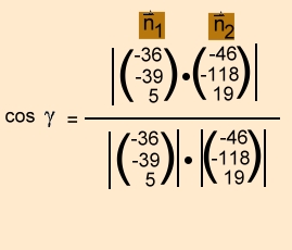 Analytische Geometrie und lineare Algebra- Schnittwinkel