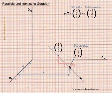 Analytische Geometrie und lineare Algebra: Parallele und identische Geraden