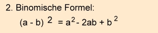 Binomische Formel